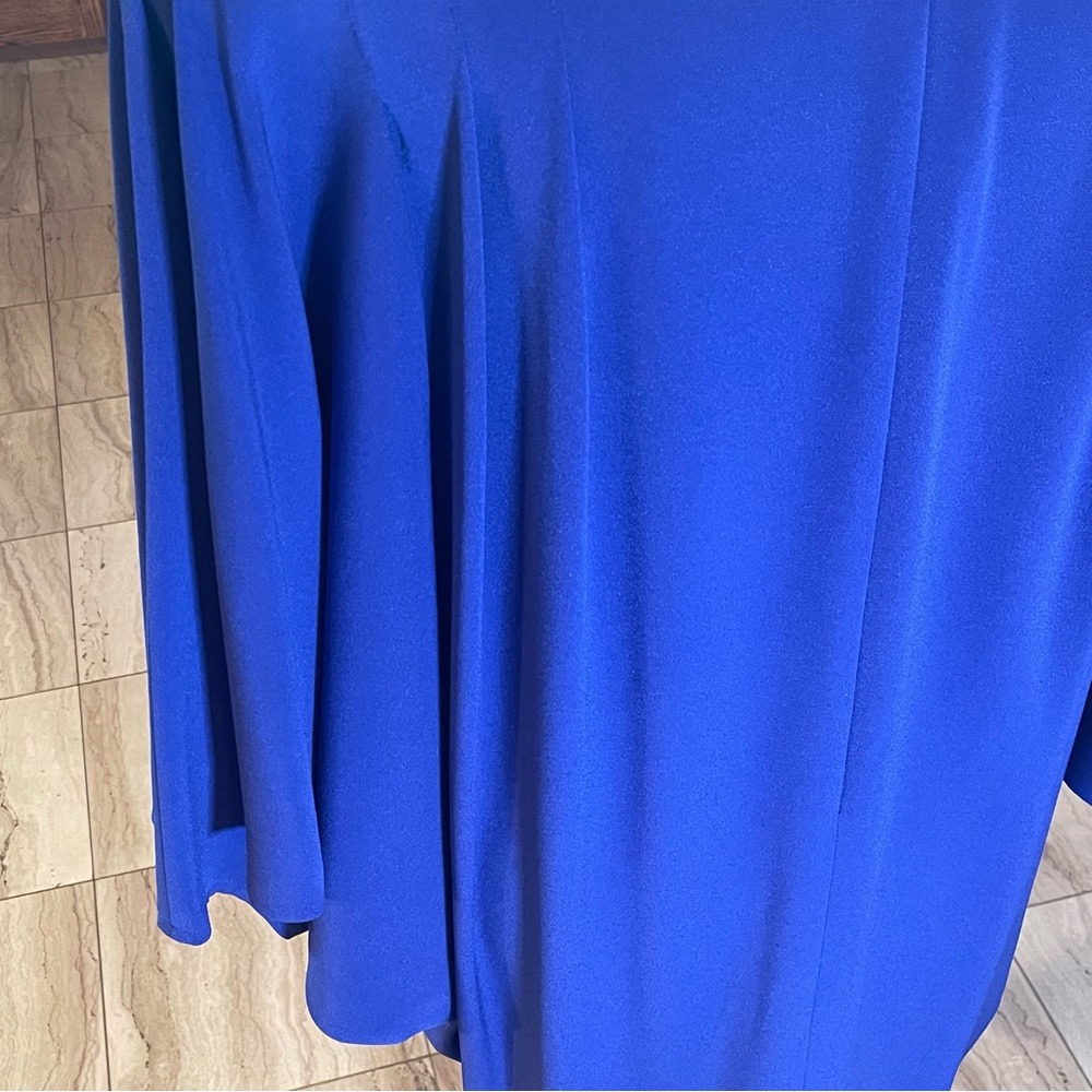 DAYMOR COUTURE VINTAGE ROYAL BLUE BATWING DRESS - Picture 6 of 12